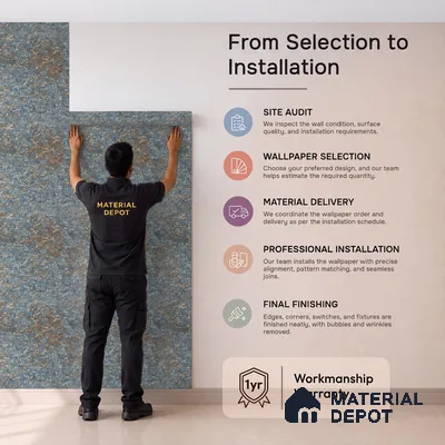 Z1007-4 | 10 Meter x 21 Inch PVC Texture Look Wallpaper - 57 Sq. Ft. | Minimum 15% wastage during installation