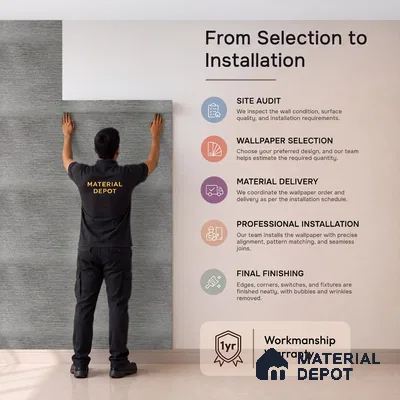 Z1010-7 | Grey Brushed Metal PVC Textured Wallpaper - 10 Meter x 21 Inch, 57 Sq. Ft. (Min. 15% Wastage)