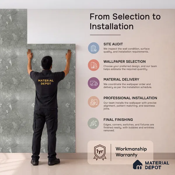 Z1000-12 | 10 Meter x 21 Inch PVC Texture Look Wallpaper - 57 Sq. Ft. | Minimum 15% wastage during installation