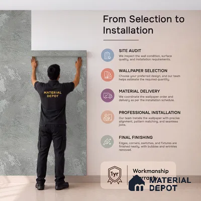 Z1000-3 | 10 Meter x 21 Inch PVC Texture Look Wallpaper - 57 Sq. Ft. | Minimum 15% wastage during installation