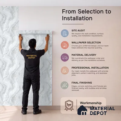 WK100-06 | 10 Meter x 21 Inches Marble Look Wallpaper - 57.41 Sq. Ft. | Minimum 10% wastage during installation
