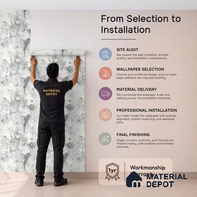 WK100-17 | 10 Meter x 21 Inches Patterned Look Wallpaper - 57.41 Sq. Ft. | Minimum 15% wastage during installation