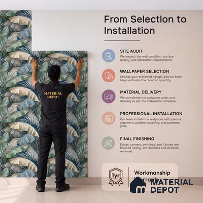 WK100-27 | 10 Meter x 21 Inches Florals Look Wallpaper - 57.41 Sq. Ft. | Minimum 15% wastage during installation