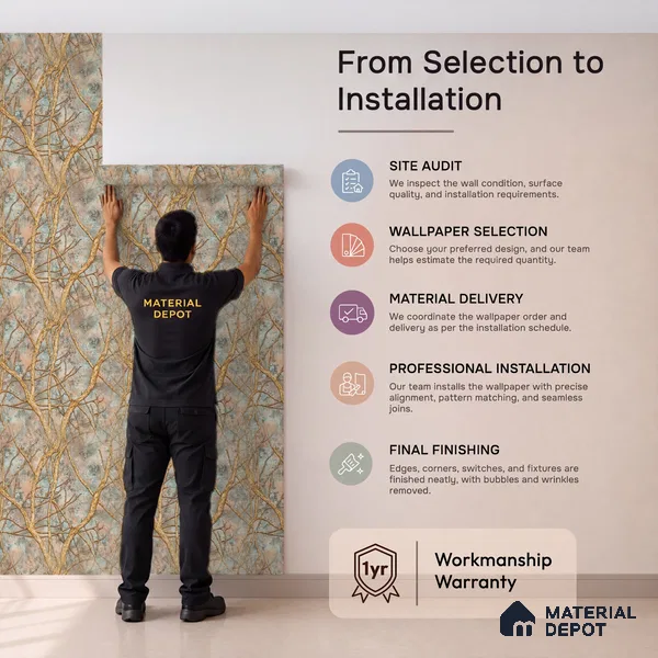 WK100-38 | 10 Meter x 21 Inches Nature Look Wallpaper - 57.41 Sq. Ft. | Minimum 15% wastage during installation