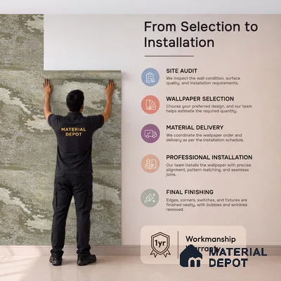 88102 | 5 Meter x 42 Inches Texture Look Wallpaper - 57.41 Sq. Ft. | Minimum 15% wastage during installation
