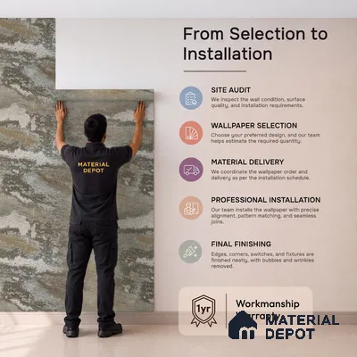 88105 | 5 Meter x 42 Inches Texture Look Wallpaper - 57.41 Sq. Ft. | Minimum 15% wastage during installation