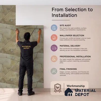 88302 | 5 Meter x 42 Inches Geometric Look Wallpaper - 57.41 Sq. Ft. | Minimum 15% wastage during installation