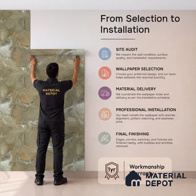 88504 | 5 Meter x 42 Inches Marble Look Wallpaper - 57.41 Sq. Ft. | Minimum 10% wastage during installation