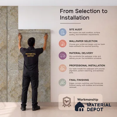 88804 | 5 Meter x 42 Inches Geometric Look Wallpaper - 57.41 Sq. Ft. | Minimum 15% wastage during installation