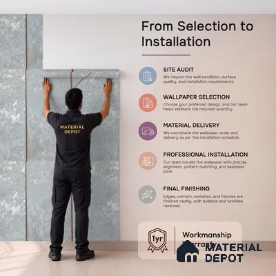 88803 | 5 Meter x 42 Inches Geometric Look Wallpaper - 57.41 Sq. Ft. | Minimum 15% wastage during installation