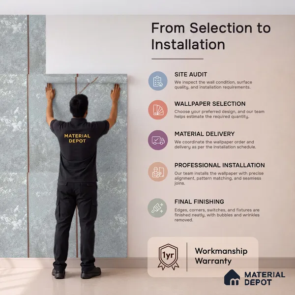 88803 | 5 Meter x 42 Inches Geometric Look Wallpaper - 57.41 Sq. Ft. | Minimum 15% wastage during installation