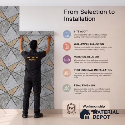 WK150-52 | 10 Meter x 21 Inches Geometric Look Wallpaper - 57.41 Sq. Ft. | Minimum 15% wastage during installation