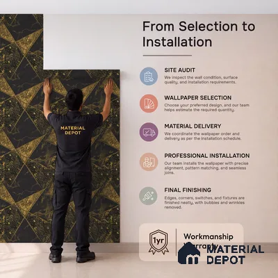 WK150-53 | 10 Meter x 21 Inches Geometric Look Wallpaper - 57.41 Sq. Ft. | Minimum 15% wastage during installation