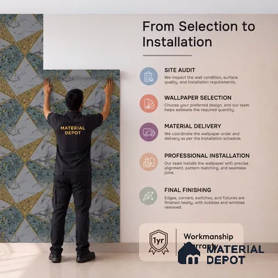 WK150-50 | 10 Meter x 21 Inches Geometric Look Wallpaper - 57.41 Sq. Ft. | Minimum 15% wastage during installation