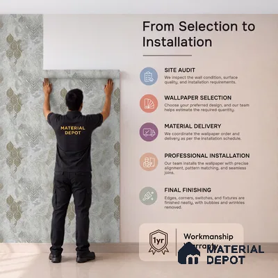 WK150-21 | 10 Meter x 21 Inches Florals Look Wallpaper - 57.41 Sq. Ft. | Minimum 15% wastage during installation