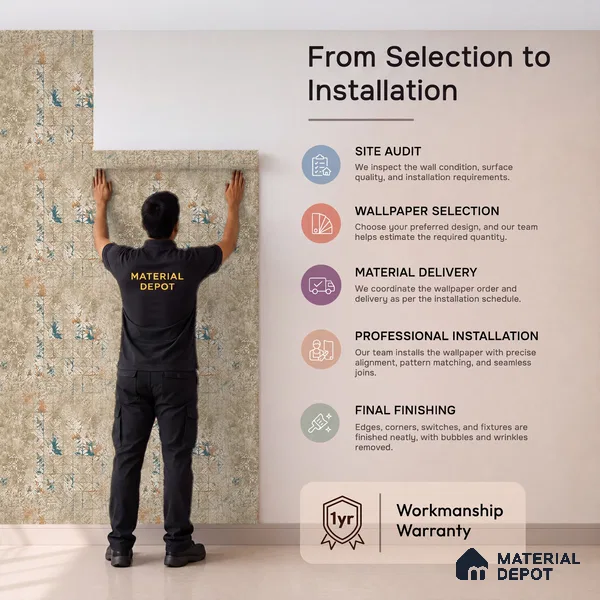WK150-32 | 10 Meter x 21 Inches Abstract Look Wallpaper - 57.41 Sq. Ft. | Minimum 15% wastage during installation