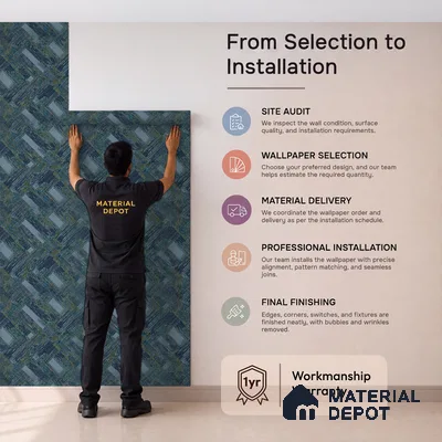 WK150-37 | 10 Meter x 21 Inches Patterned Look Wallpaper - 57.41 Sq. Ft. | Minimum 15% wastage during installation
