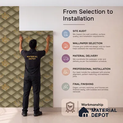 WK150-57 | 10 Meter x 21 Inches Geometric Look Wallpaper - 57.41 Sq. Ft. | Minimum 15% wastage during installation