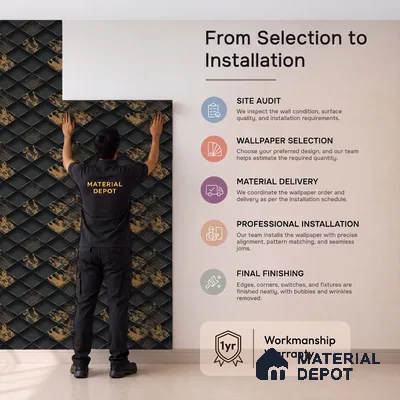 WK150-54 | Black Diamond Quilted Geometric Wallpaper - 10 Meter x 21 Inches, 57.41 Sq. Ft. (Min. 15% Wastage)