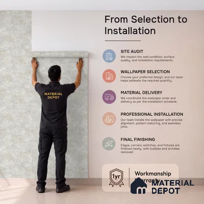 WK150-04 | 10 Meter x 21 Inches Damask Look Wallpaper - 57.41 Sq. Ft. | Minimum 15% wastage during installation