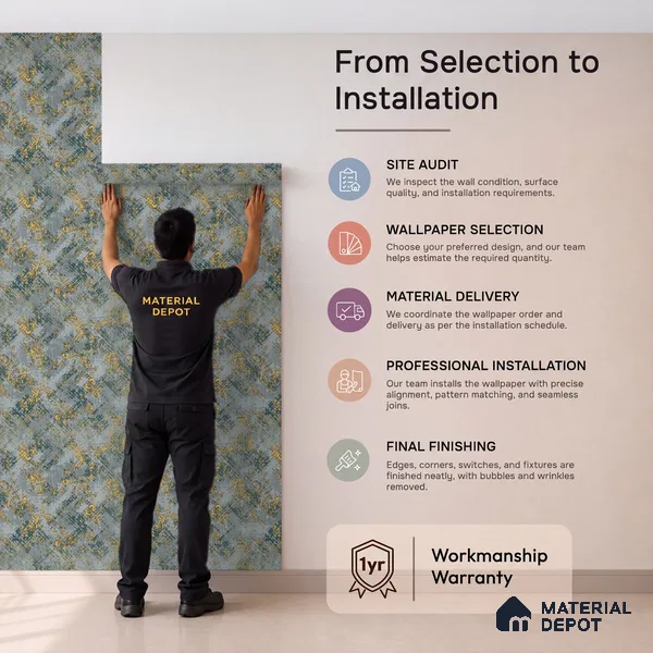 WK150-28 | 10 Meter x 21 Inches Patterned Look Wallpaper - 57.41 Sq. Ft. | Minimum 15% wastage during installation