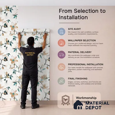 6020 | 10 Meter x 21 Inches Florals Look Wallpaper - 57.41 Sq. Ft. | Minimum 15% wastage during installation
