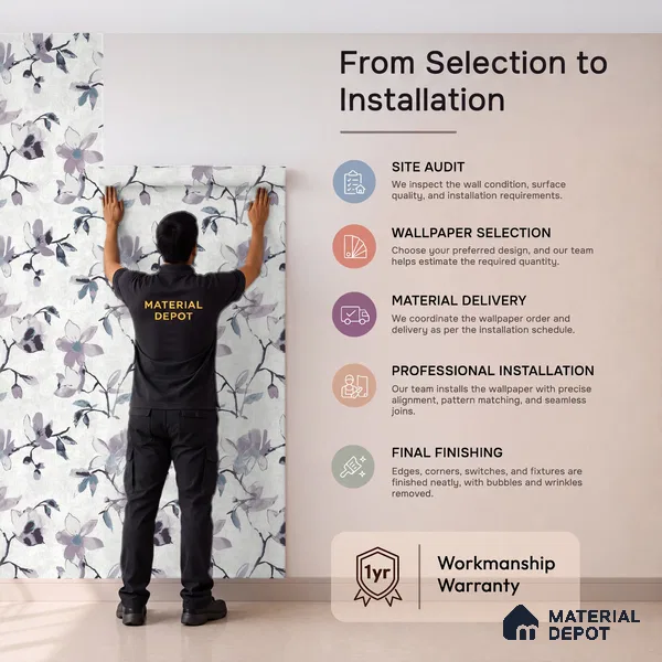 6021 | 10 Meter x 21 Inches Florals Look Wallpaper - 57.41 Sq. Ft. | Minimum 15% wastage during installation
