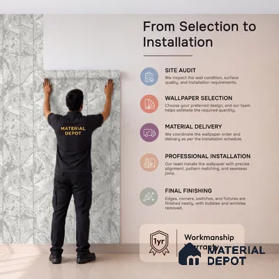 6027 | 10 Meter x 21 Inches Geometric Look Wallpaper - 57.41 Sq. Ft. | Minimum 15% wastage during installation