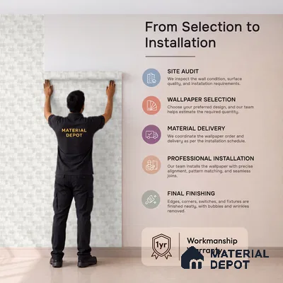 6031 | 10 Meter x 21 Inches Texture Look Wallpaper - 57.41 Sq. Ft. | Minimum 15% wastage during installation