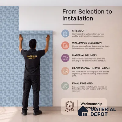 6034 | 10 Meter x 21 Inches Texture Look Wallpaper - 57.41 Sq. Ft. | Minimum 15% wastage during installation