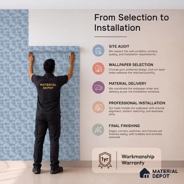 6034 | 10 Meter x 21 Inches Texture Look Wallpaper - 57.41 Sq. Ft. | Minimum 15% wastage during installation