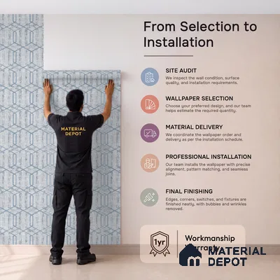 6038 | 10 Meter x 21 Inches Geometric Look Wallpaper - 57.41 Sq. Ft. | Minimum 15% wastage during installation