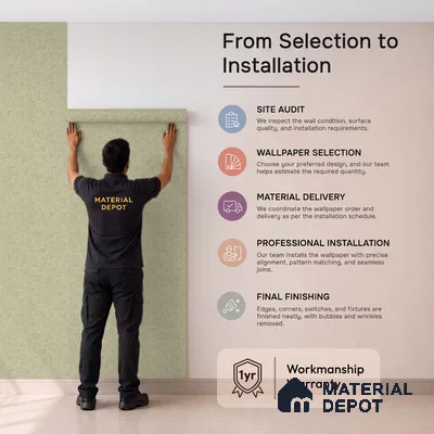 6065 | 10 Meter x 21 Inches Texture Look Wallpaper - 57.41 Sq. Ft. | Minimum 15% wastage during installation