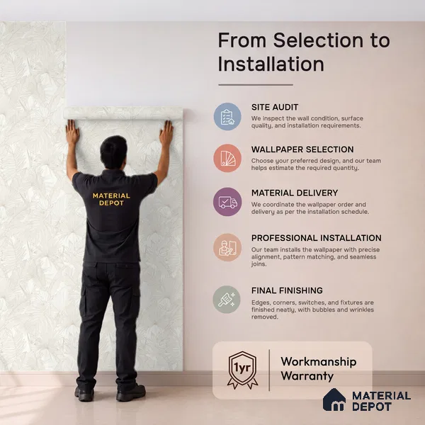 72520-1 | 5 Meter x 42 Inches Florals Look Wallpaper - 57.41 Sq. Ft. | Minimum 15% wastage during installation