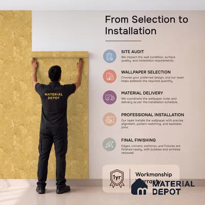 72520-3 | 5 Meter x 42 Inches Florals Look Wallpaper - 57.41 Sq. Ft. | Minimum 15% wastage during installation