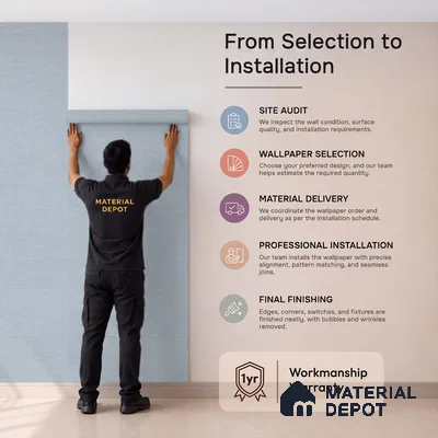 72525-5 | 5 Meter x 42 Inches Patterned Look Wallpaper - 57.41 Sq. Ft. | Minimum 15% wastage during installation