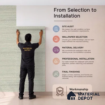 72518-5 | 5 Meter x 42 Inches Patterned Look Wallpaper - 57.41 Sq. Ft. | Minimum 15% wastage during installation
