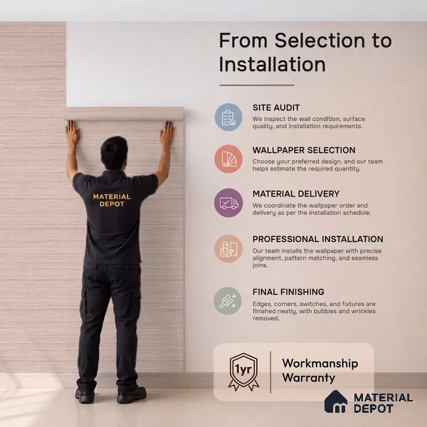 72518-6 | 5 Meter x 42 Inches Patterned Look Wallpaper - 57.41 Sq. Ft. | Minimum 15% wastage during installation