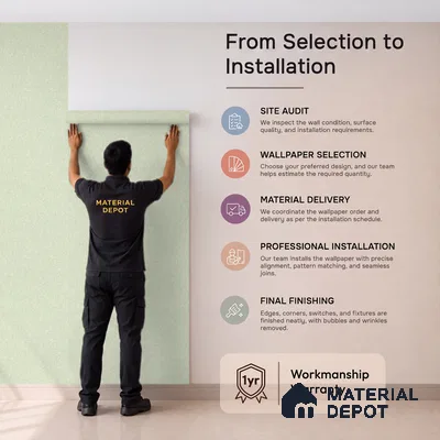 72519-4 | 5 Meter x 42 Inches Patterned Look Wallpaper - 57.41 Sq. Ft. | Minimum 15% wastage during installation