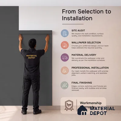 72511-5 | 5 Meter x 42 Inches Patterned Look Wallpaper - 57.41 Sq. Ft. | Minimum 15% wastage during installation