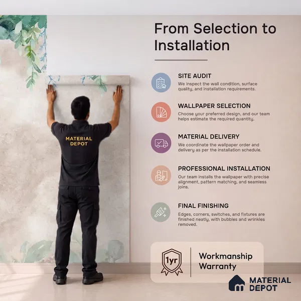 Water Color Look Hanging Floral for Bedrooms Pink Canvas (Customised Wallpaper)