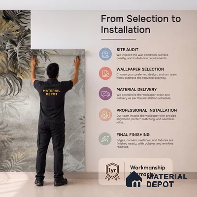 Tropical Cascade Customised Room Handmade (Customised Wallpaper)