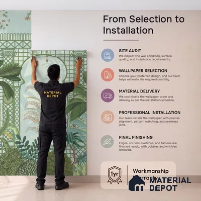 Verdant Lattice Garden Dreamy Artistic | WP 03970 B Canvas Texture Finish Tropical Style luxurious Customized size Wallpaper | 250 GSM WP01CNF Paper | (MOQ = 30 Sq. Ft.)