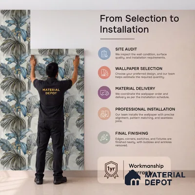 MH 279 | 10 Meter x 21 Inches Florals Look Wallpaper - 57.37 Sq. Ft.
