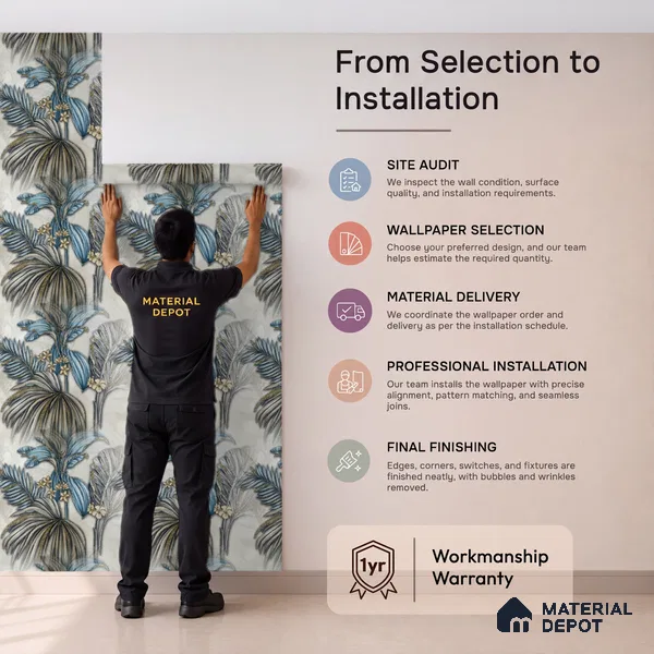 MH 279 | 10 Meter x 21 Inches Florals Look Wallpaper - 57.37 Sq. Ft.