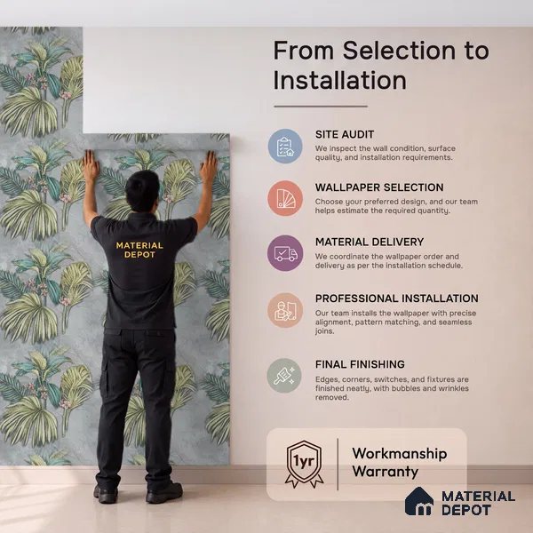 MH 282 | 10 Meter x 21 Inches Florals Look Wallpaper - 57.37 Sq. Ft.