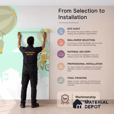 The Day Animals Learned to Fly | WP 04039 B Non Woven Matte Finish Animal Print Style Premium Customized size Wallpaper | 150 GSM WP01MTF Paper | (MOQ = 30 Sq. Ft.)