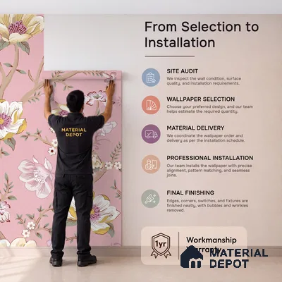 Blossoms in Soft Hush Tropical Orchid Cluster Design | WP 04117 Canvas Texture Finish Florals Style luxurious Customized size Wallpaper | 250 GSM WP01CNF Paper | (MOQ = 30 Sq. Ft.)