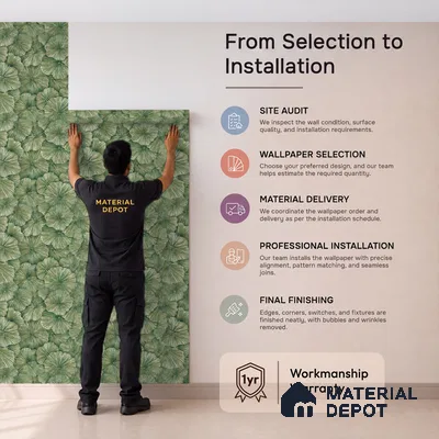 1301 | 10 Meter x 21 Inches Florals Look Wallpaper - 57.41 Sq. Ft. | Minimum 15% wastage during installation