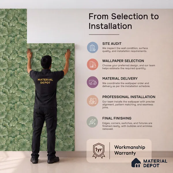 1301 | 10 Meter x 21 Inches Florals Look Wallpaper - 57.41 Sq. Ft. | Minimum 15% wastage during installation